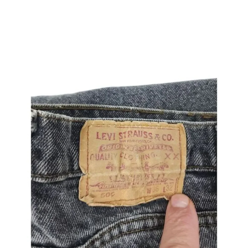 Vintage Levi's 506-4858 Black Denim Jean's Men's Size 36 x 32 Made in USA 80s 90